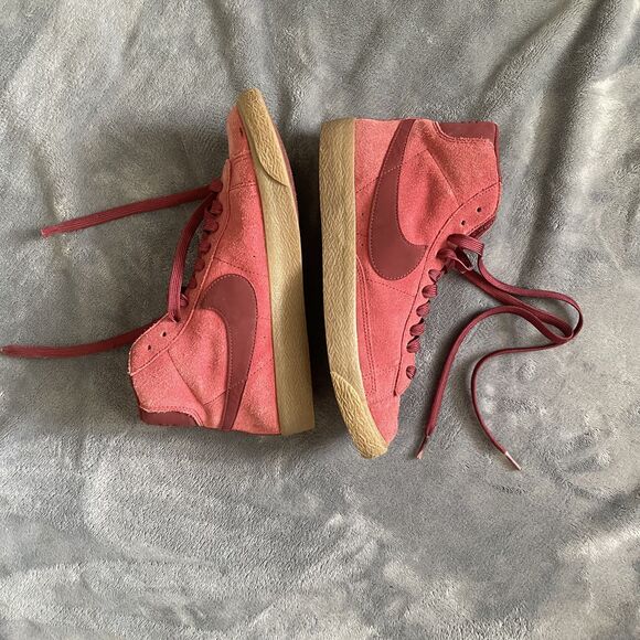 Suede Nike Blazer Burgundy Gum Sole - Womens 7.5 / 6Y - Picture 2 of 6